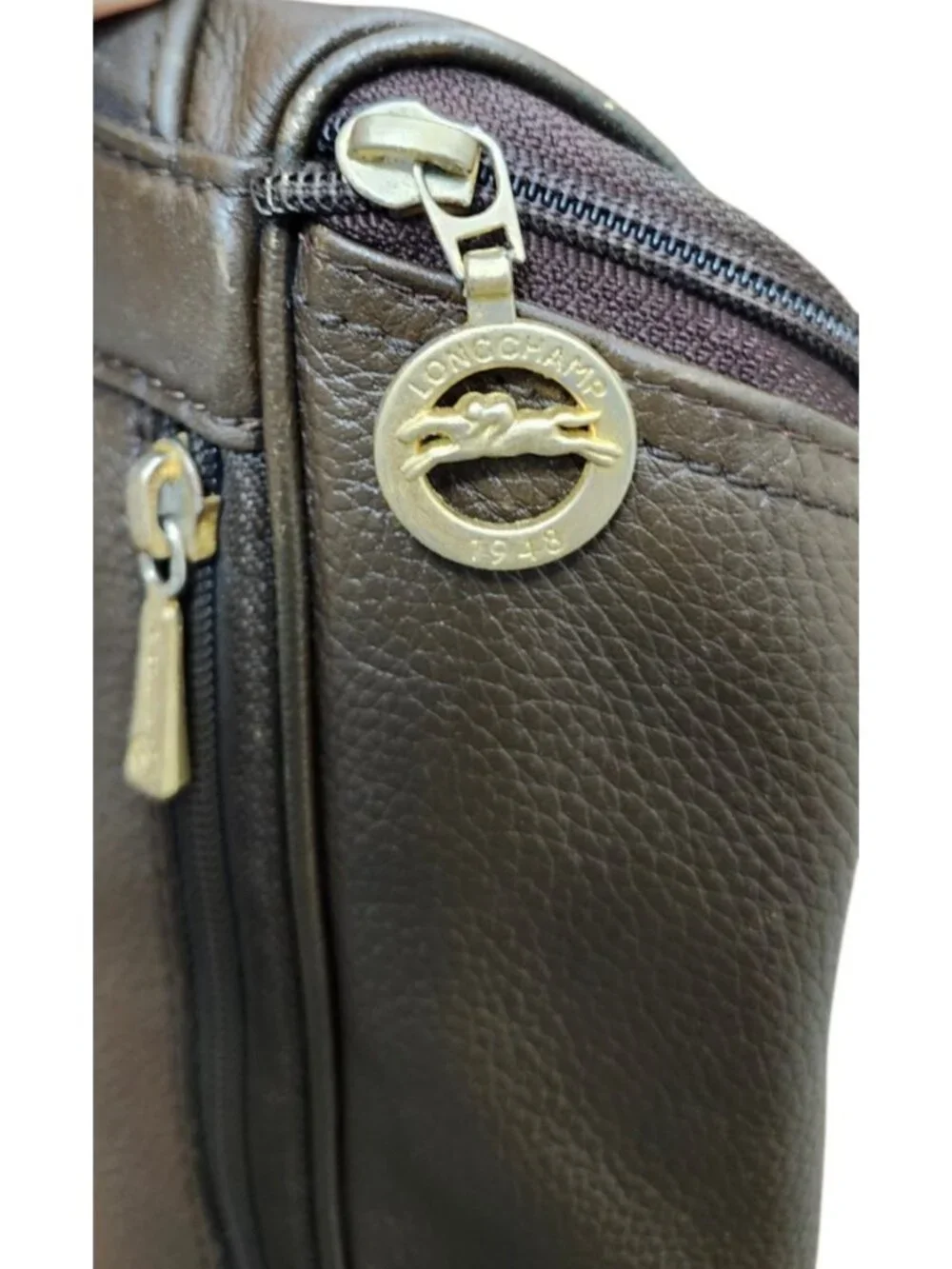 Longchamp Brown Leather Backpack - Picture 9 of 16